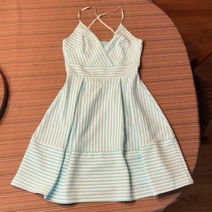 Blue and white stripped dress. Size small.